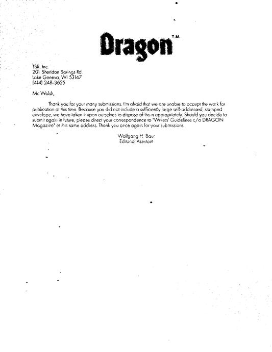 DRAGON's response.